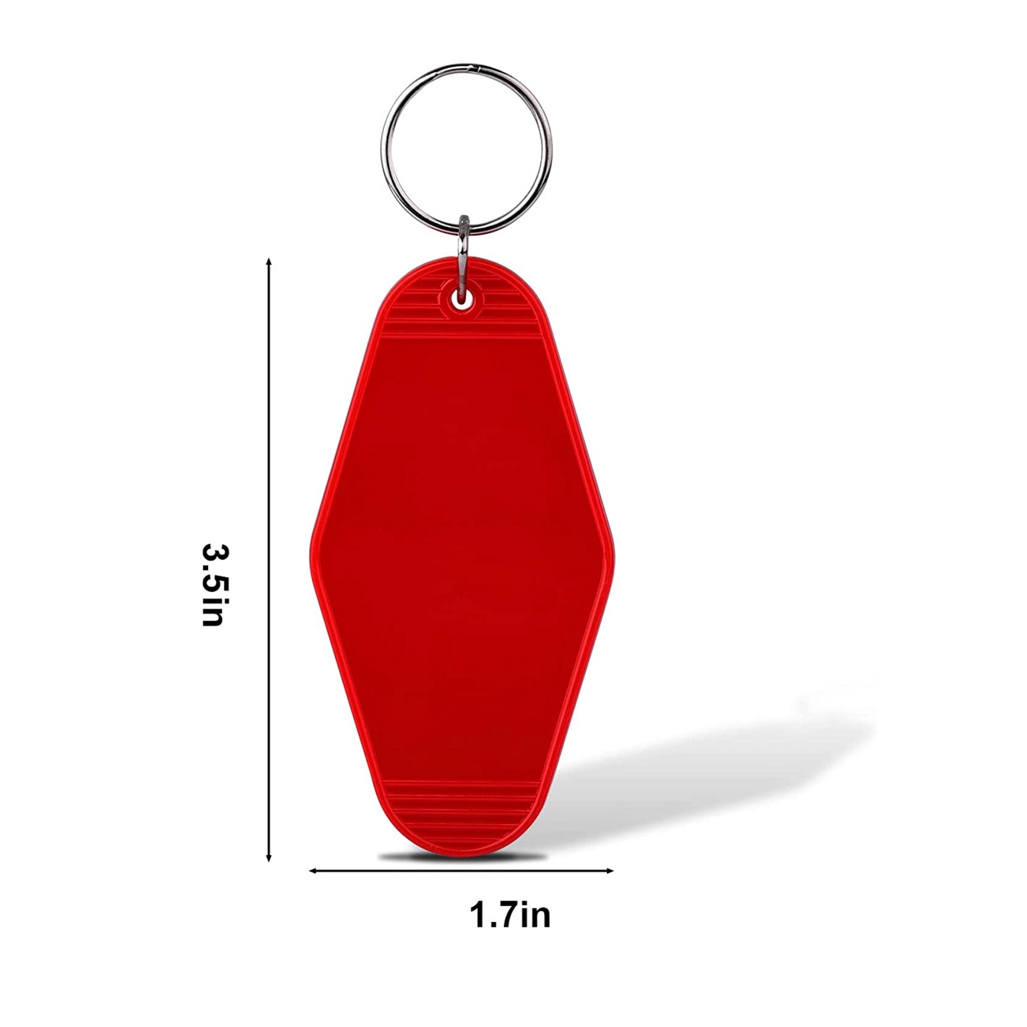 Motel Hotel Blank Tag Rhombus Keychains 2