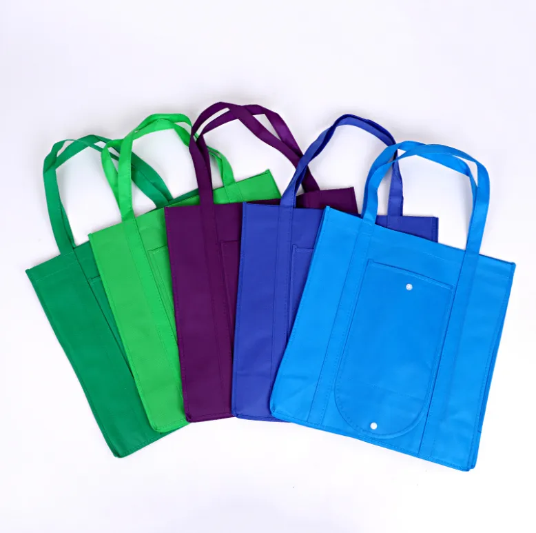 80 GSM Foldable Non Woven Tote Bag W/Snap 2