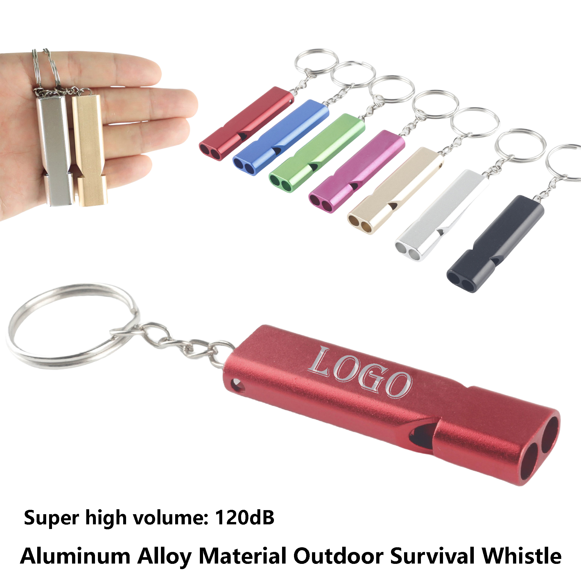Military-Grade Aluminum Survival Whistle - 120dB Dual-Power Signal Device for Hiking/Emergency Prep 1