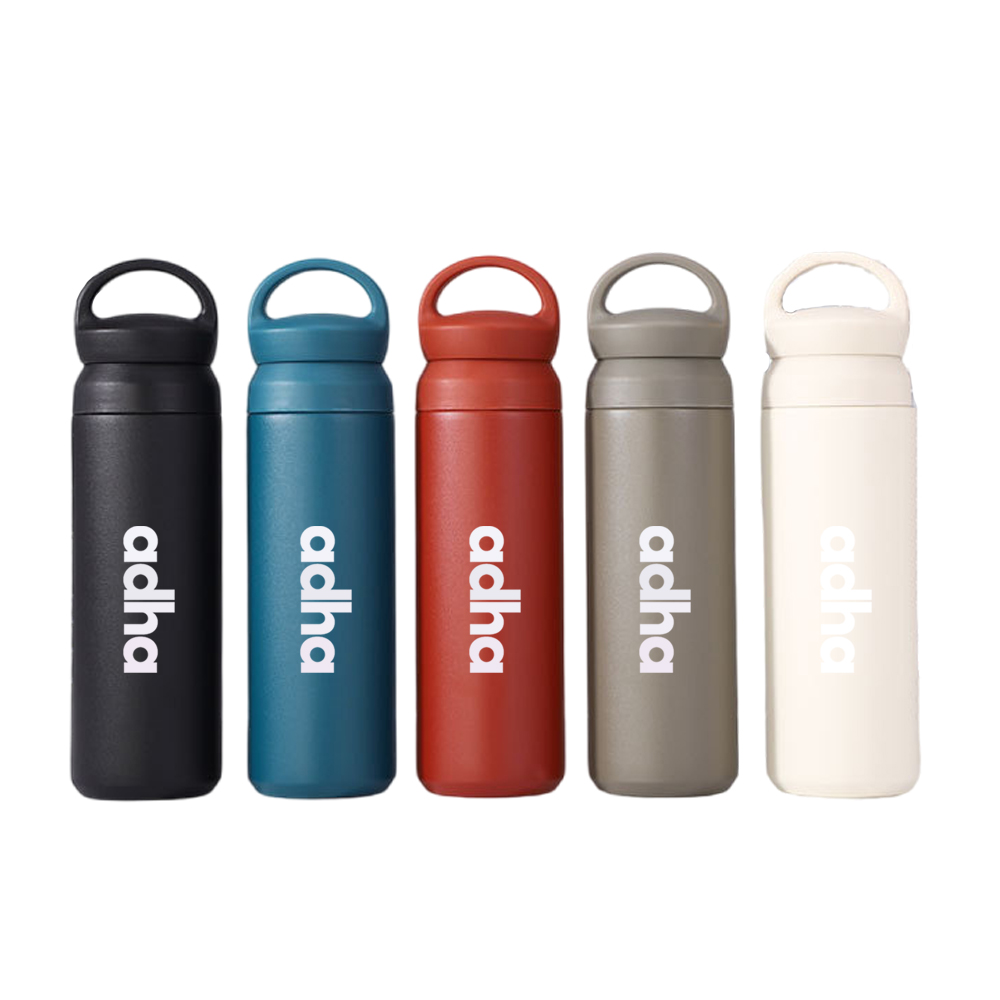 17 Oz. Stainless Steel Insulated Vacuum Bottle w/ Handle Lid 5