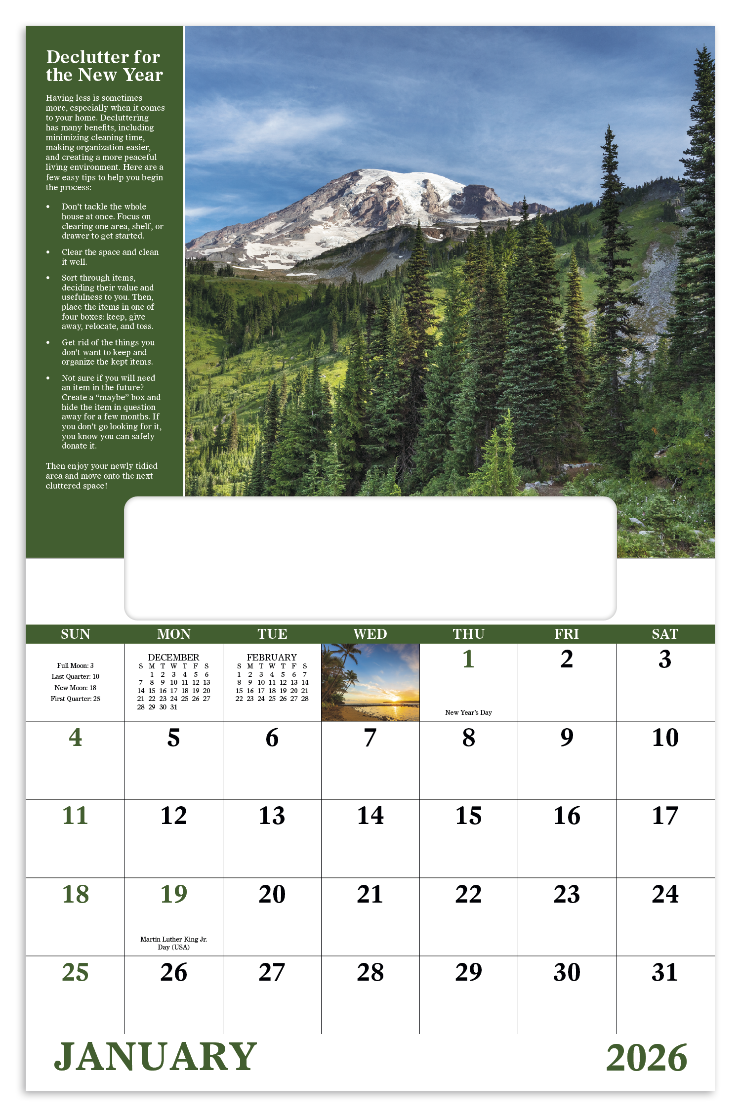 Good Value™ Healthy Living - Window Calendar 19
