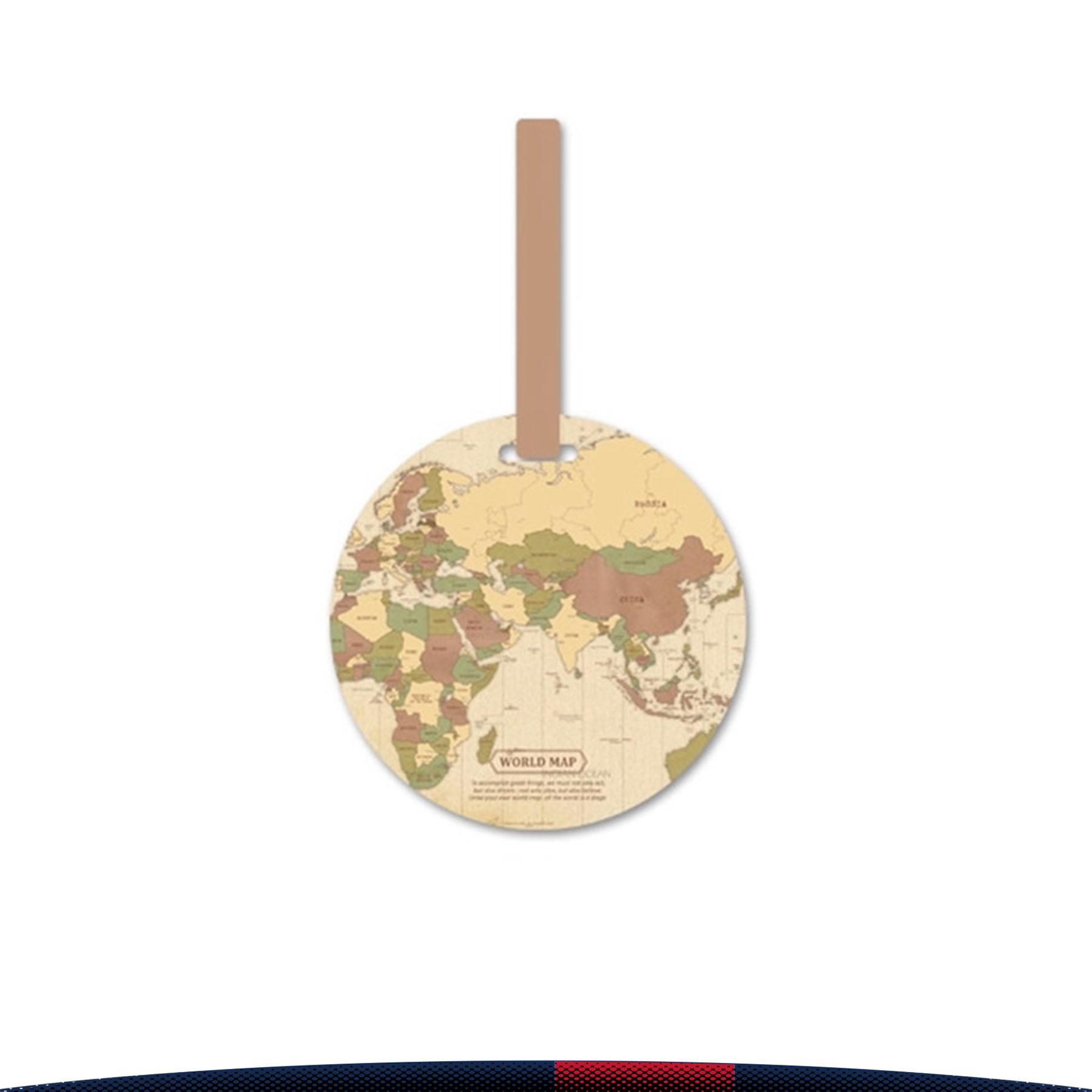 World Map Name Tag 6