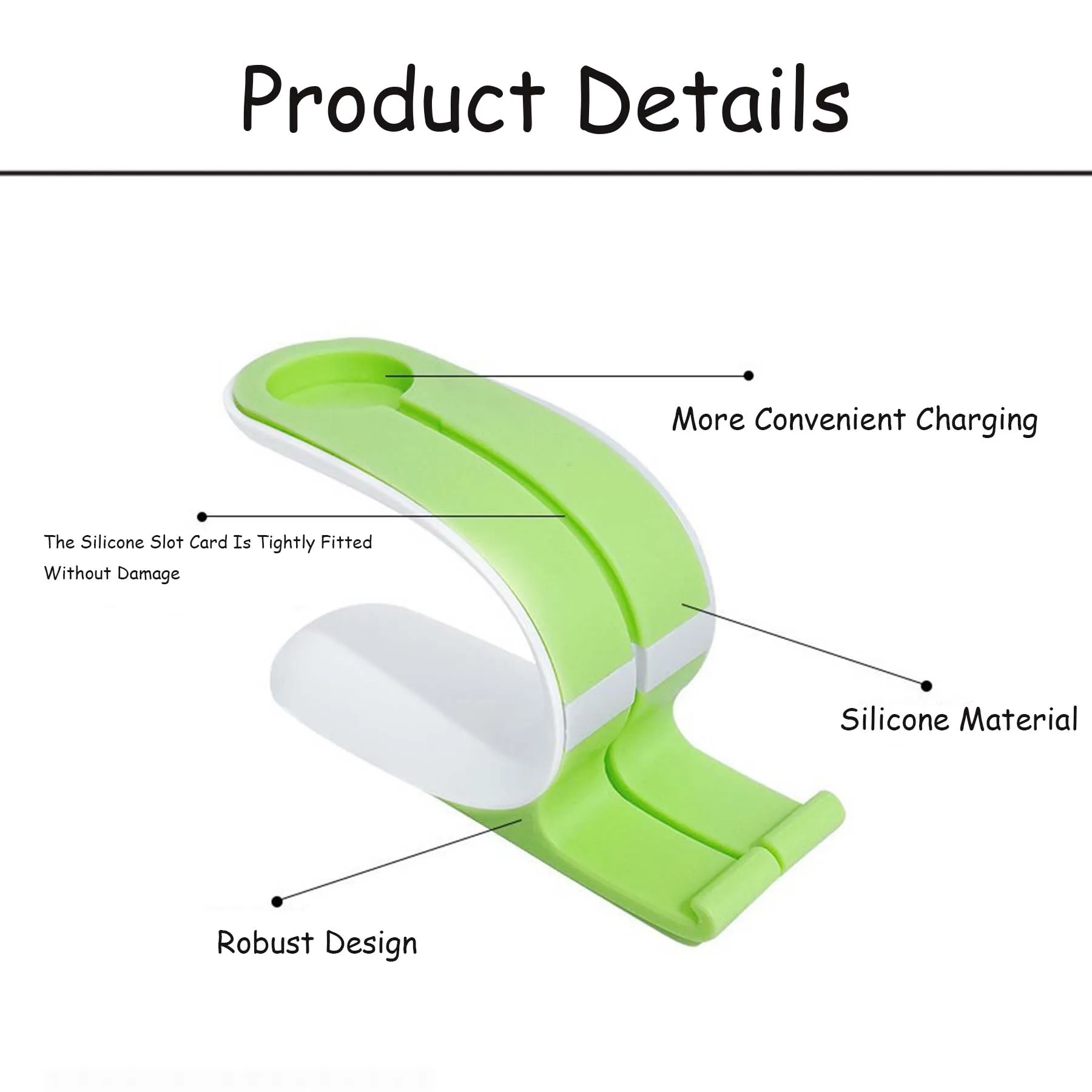 2 in 1 Silicone Phone Stand Holder For Smart Watch 5