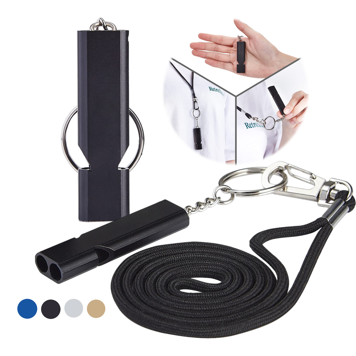 Emergency Whistle With Lanyard And Keychain 2