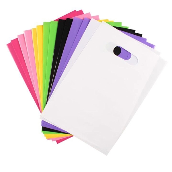 12" x 9"-Die Cut PE Handle Bags 1
