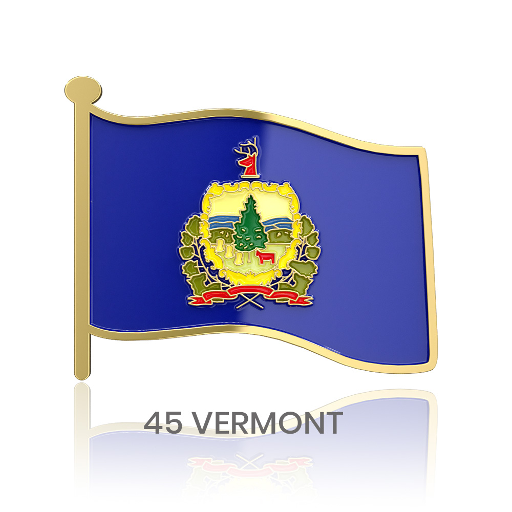 1" Stock Flag Pins 44