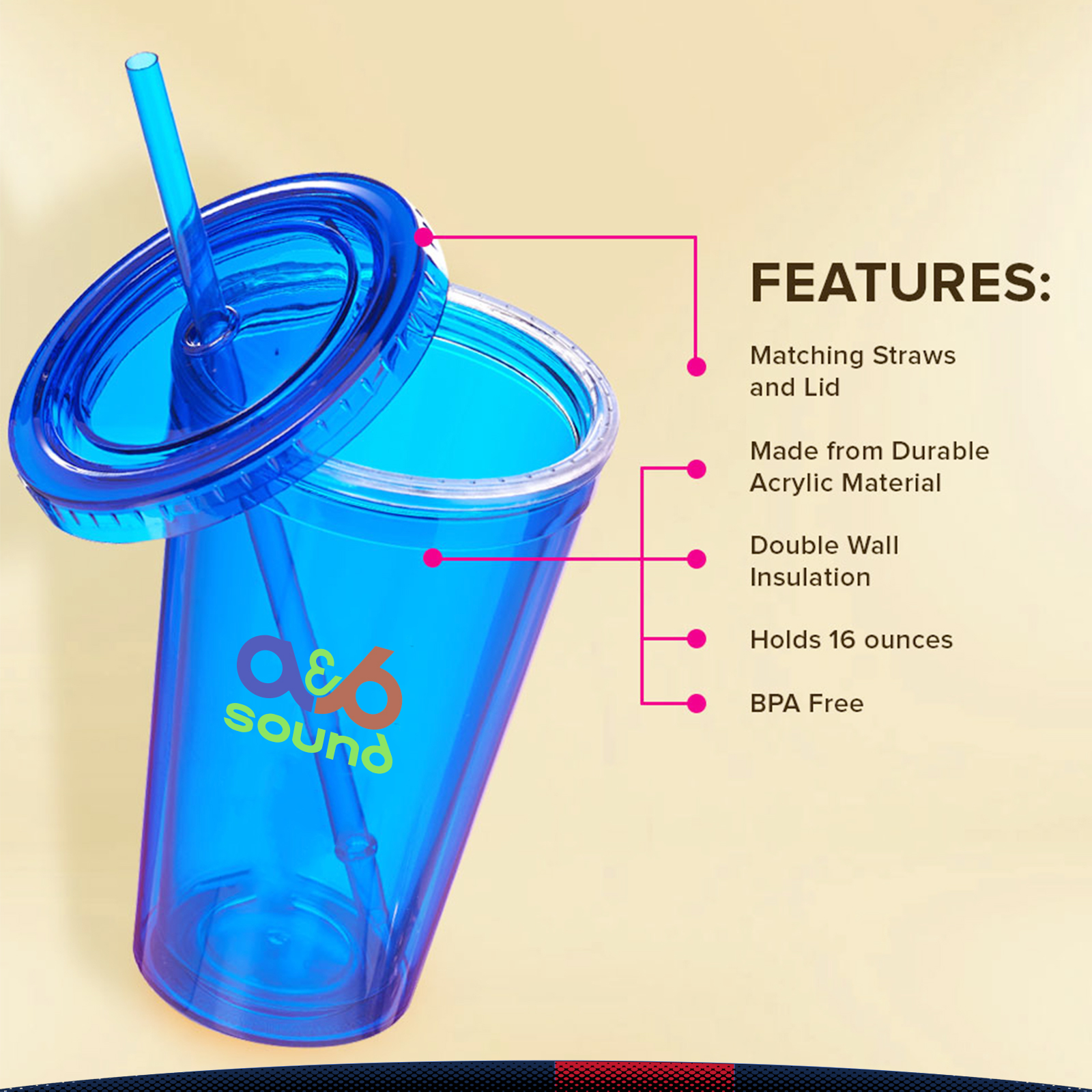16 oz. Sinon Acrylic Tumblers 3