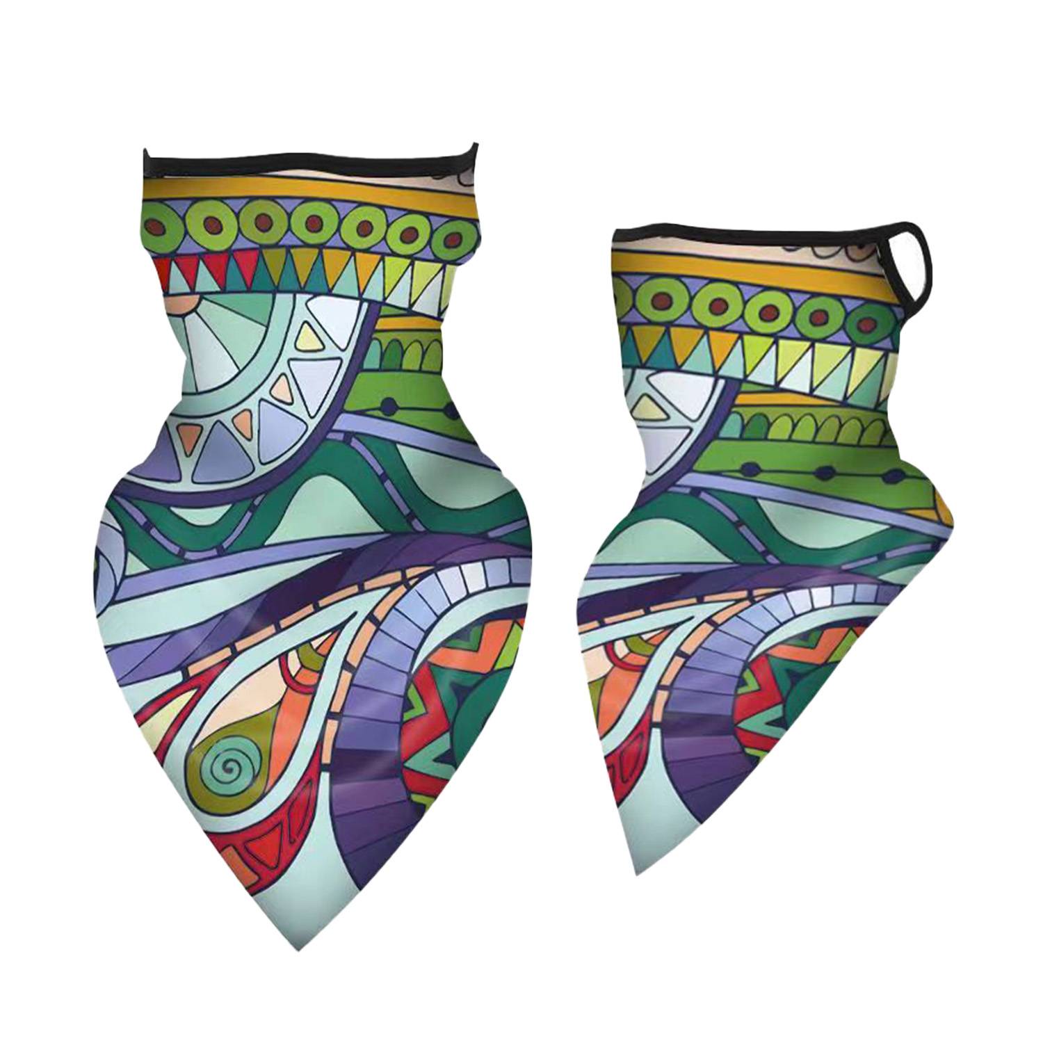 Polyester Ear Hanging Triangle Scarf Sun Protection Mask 8