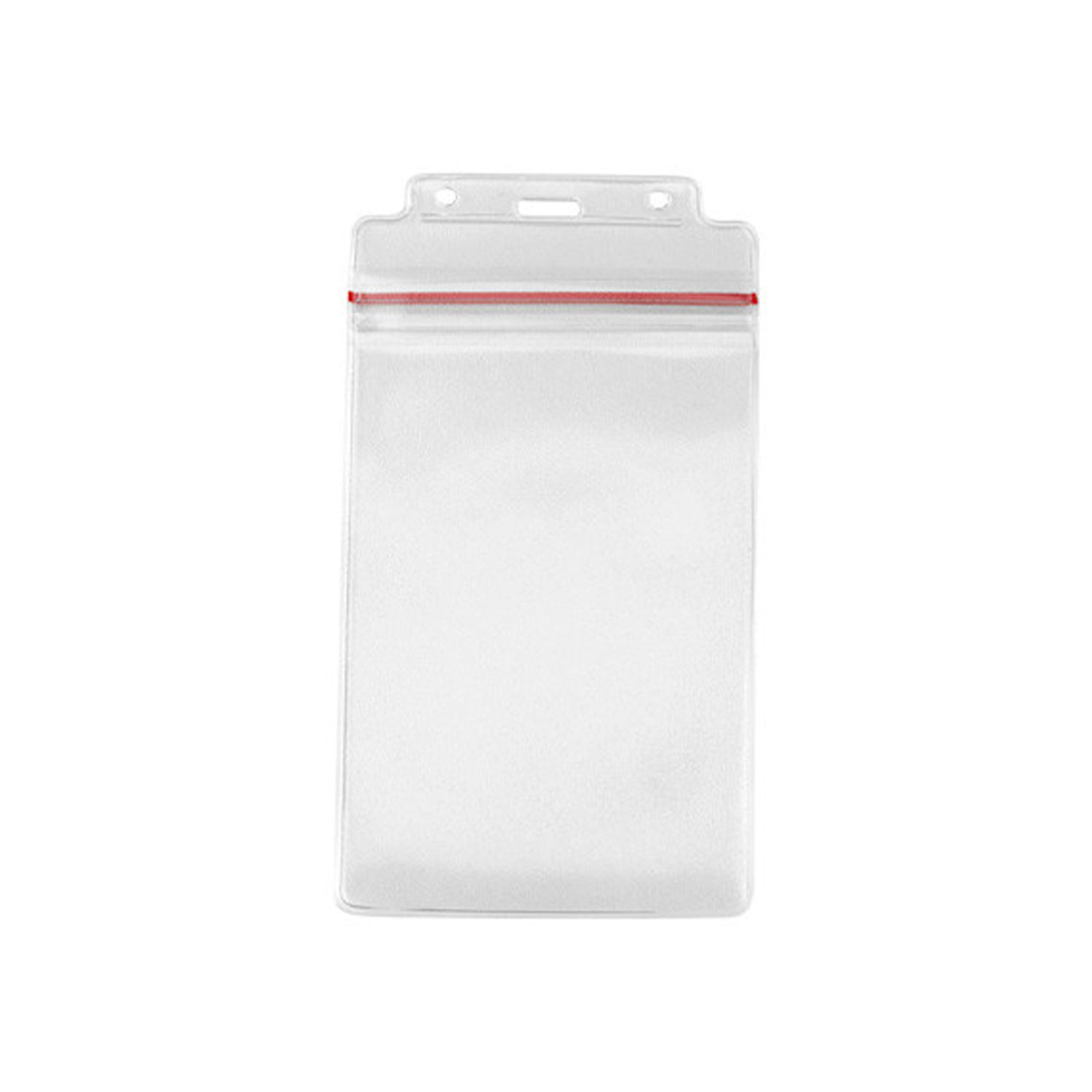 Vertical Top Load All Weather Badge Holder w/ Slot & Chain holes 1