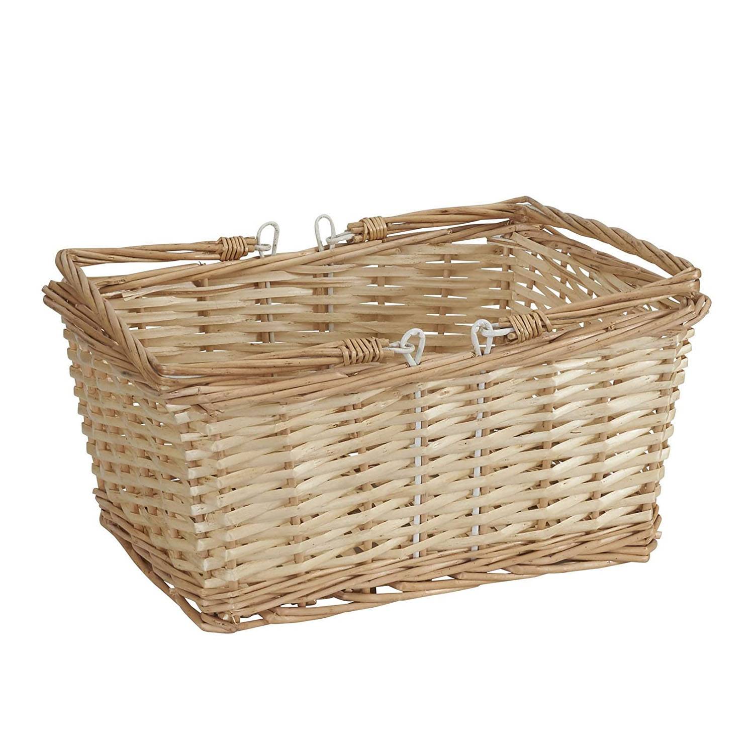 Portable Hand Woven Wicker Picnic Basket w/ Handle 3