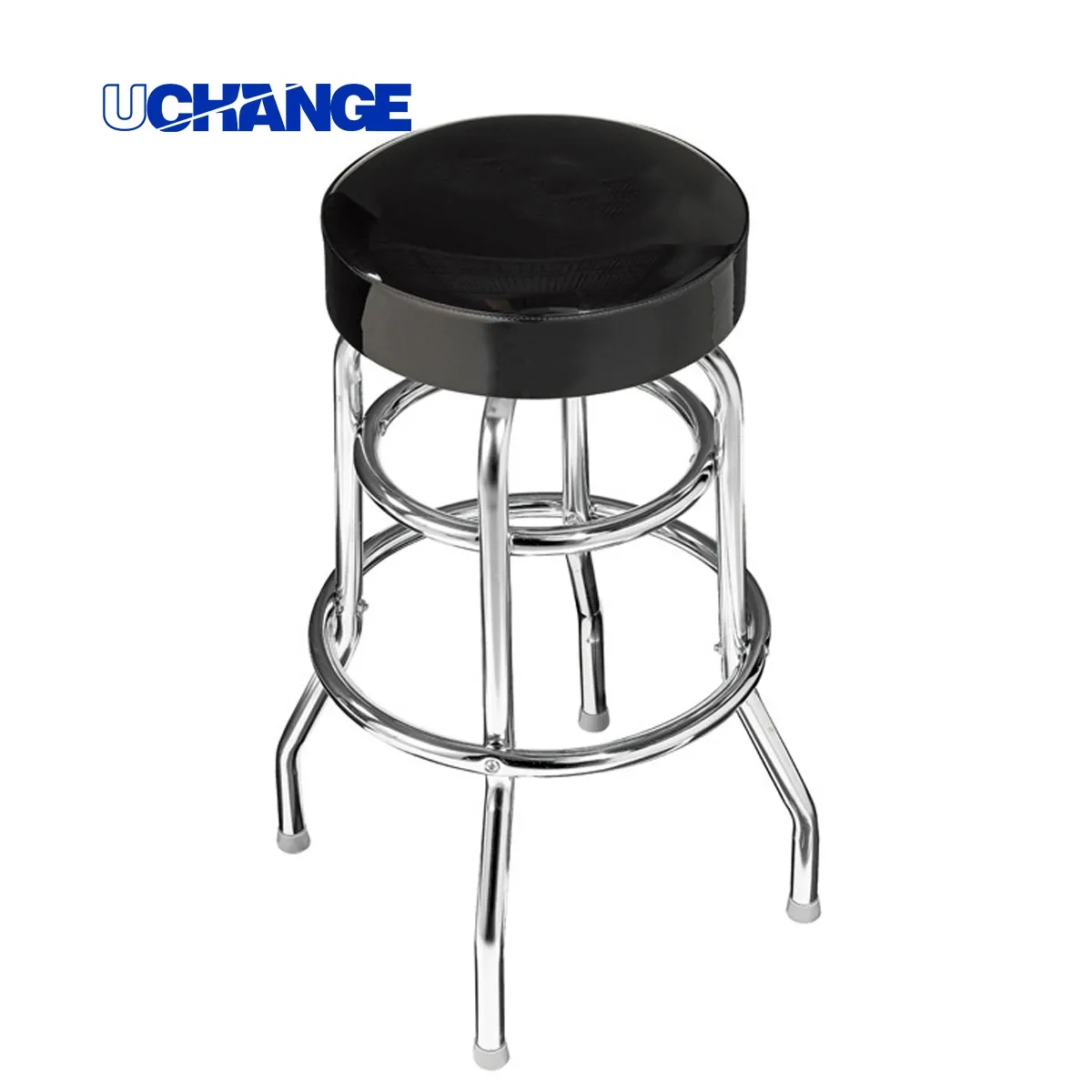Customizable Padded Swivel Bar Stool With Chrome Base 11