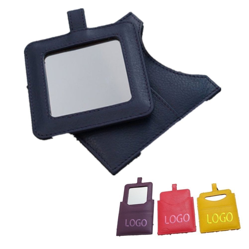 Square Shape Leather Make Up Mirror 2