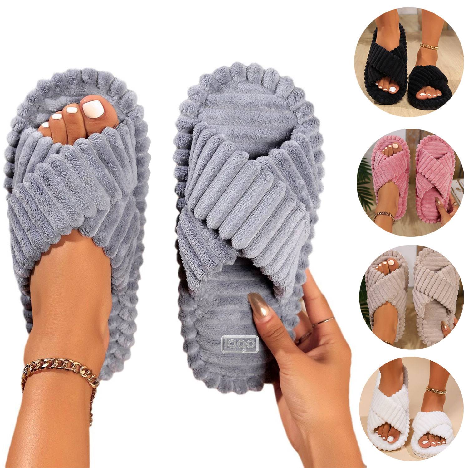 Plush Warm Women's Fluffy Slippers 7