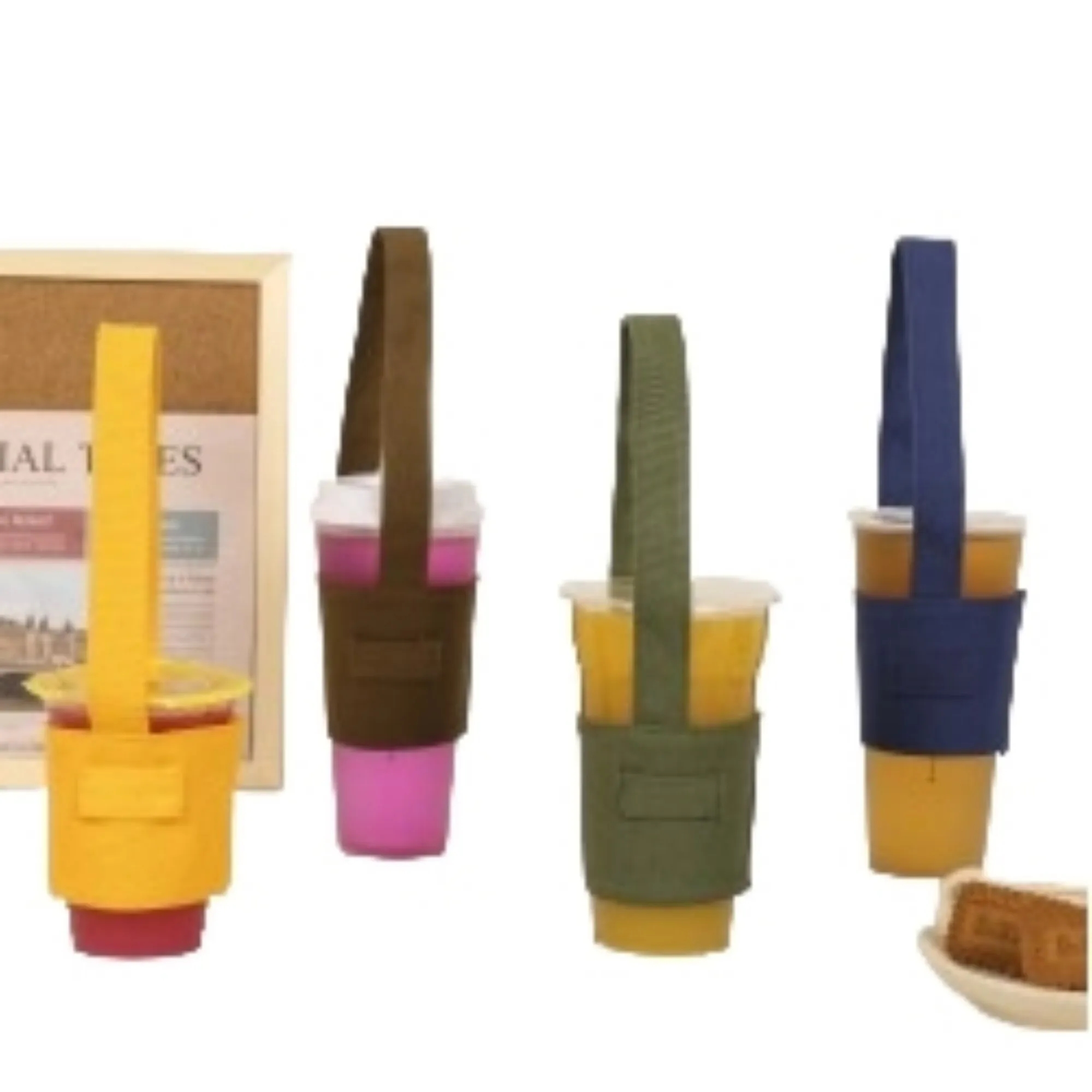 Portable Canvas Drink Holder Beverage Cup Sleeve Eco 5