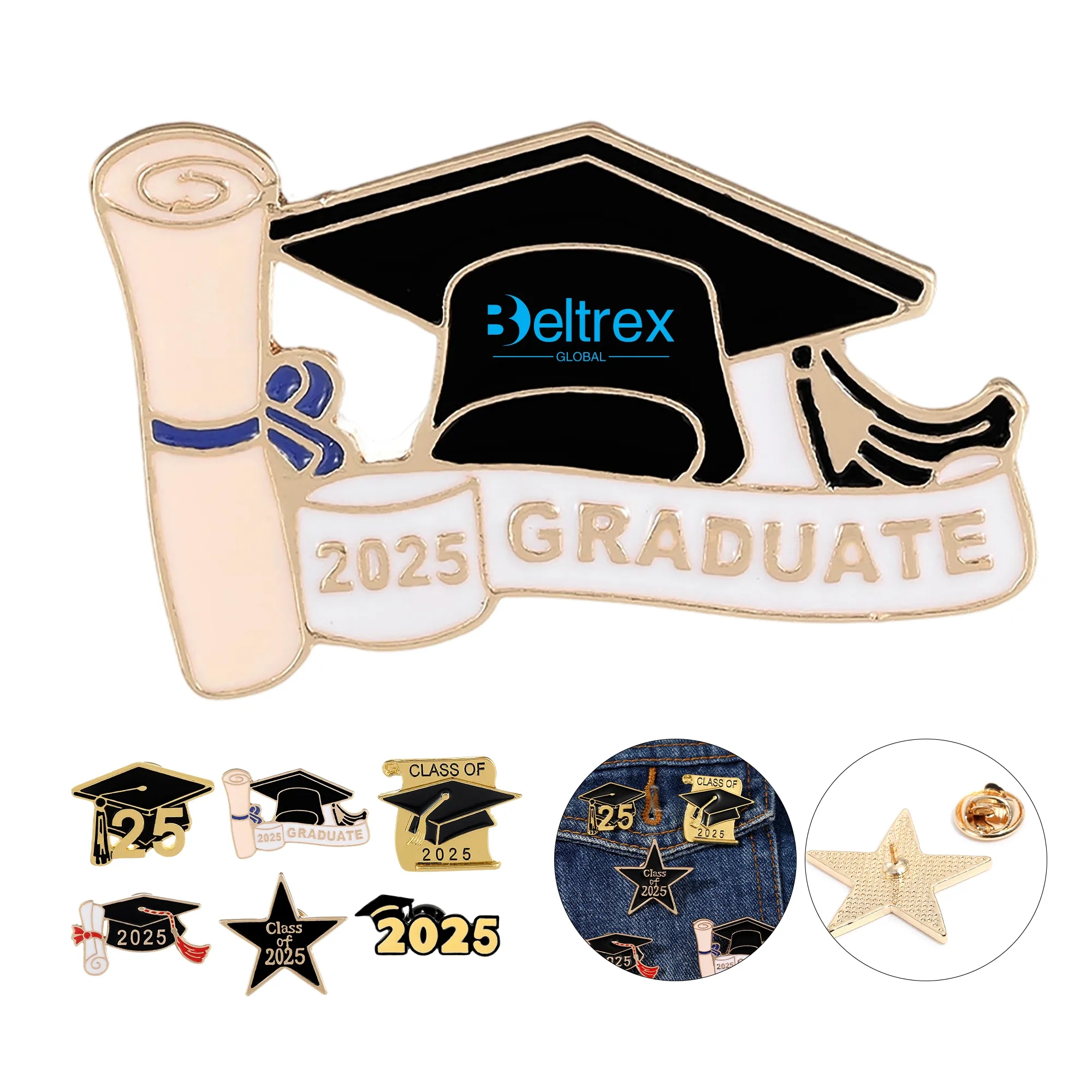 Class of 2025 Graduation Enamel Pins for School Events 6