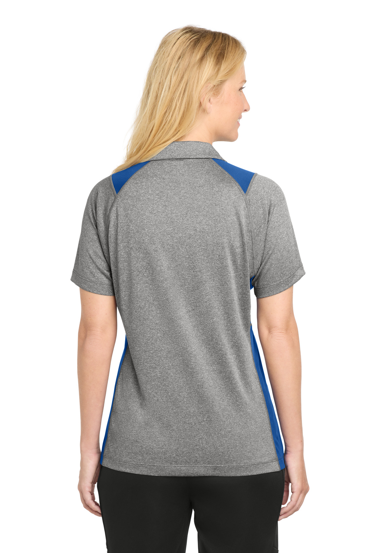 Sport-Tek Women's Heather Colorblock Contender Polo. LST665 71
