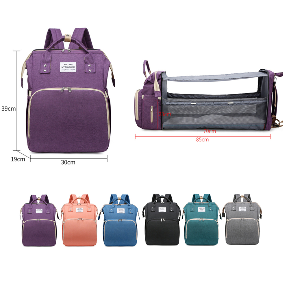 Portable Mommy Diaper Backpack w/USB Charging Port 9