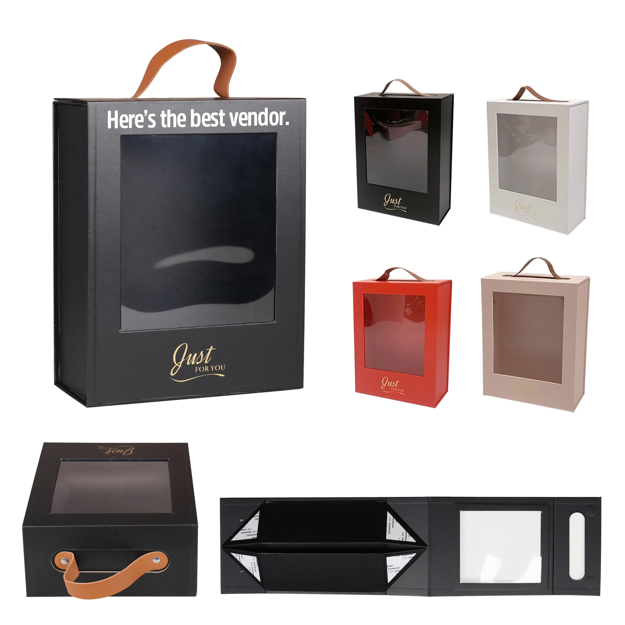 Reusable Foldable Gift Box With Handle 1