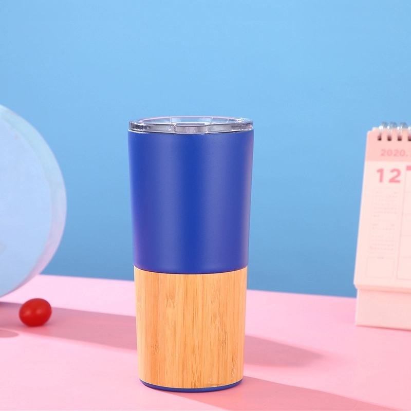 Custom 20 oz Insulated Bamboo Travel Tumbler With Lid 1