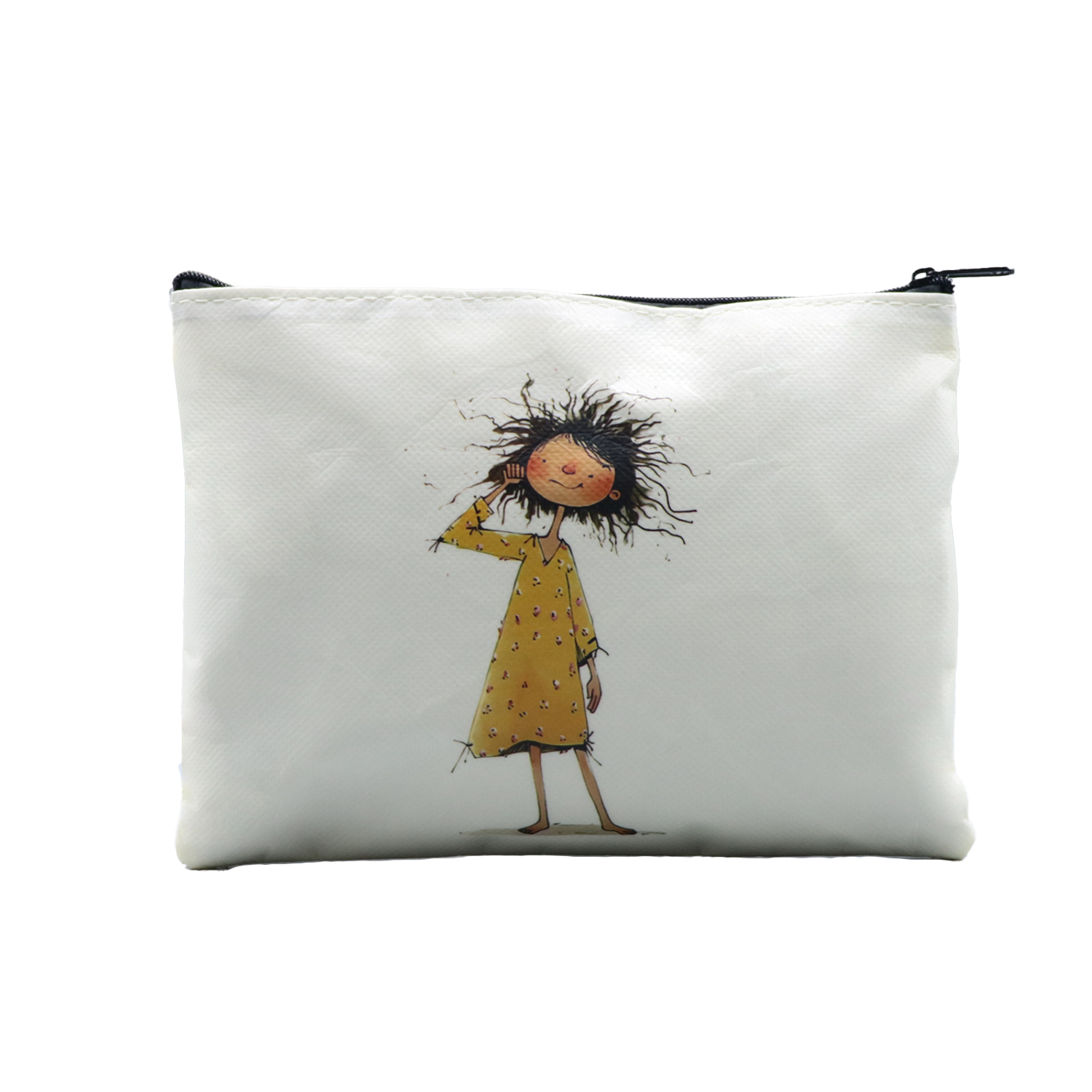 Non-woven Fabric Waterproof Zipper Makeup Bag 2