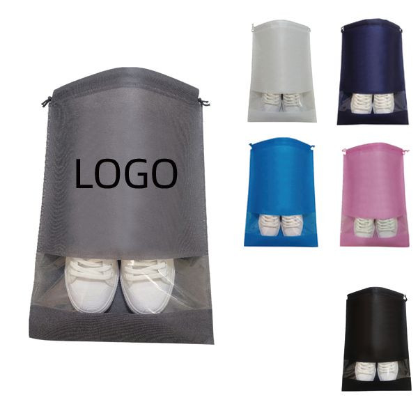 Drawstring Shoe Bag W/ Clear Window 2