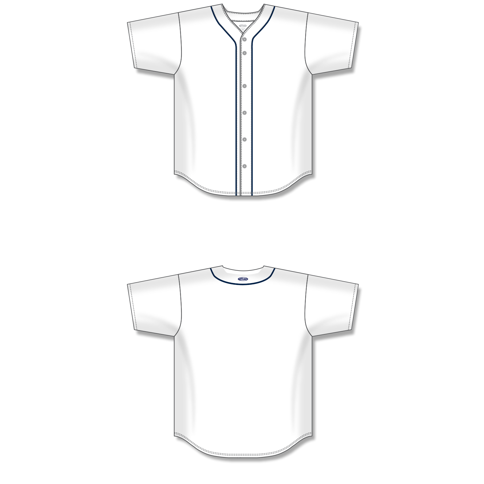 Full Button Baseball Jerseys BA5500-DET-G01 11