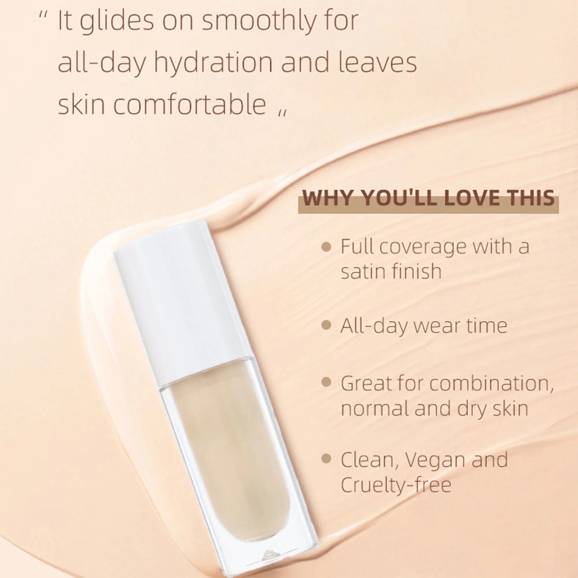 Liquid Concealer Glass Bottle Full Coverage Natural Finish 2