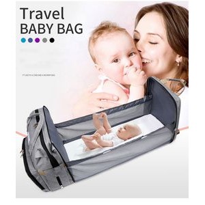 Multifunctional Baby Diaper Bag Outdoor Baby Bed Backpack 2