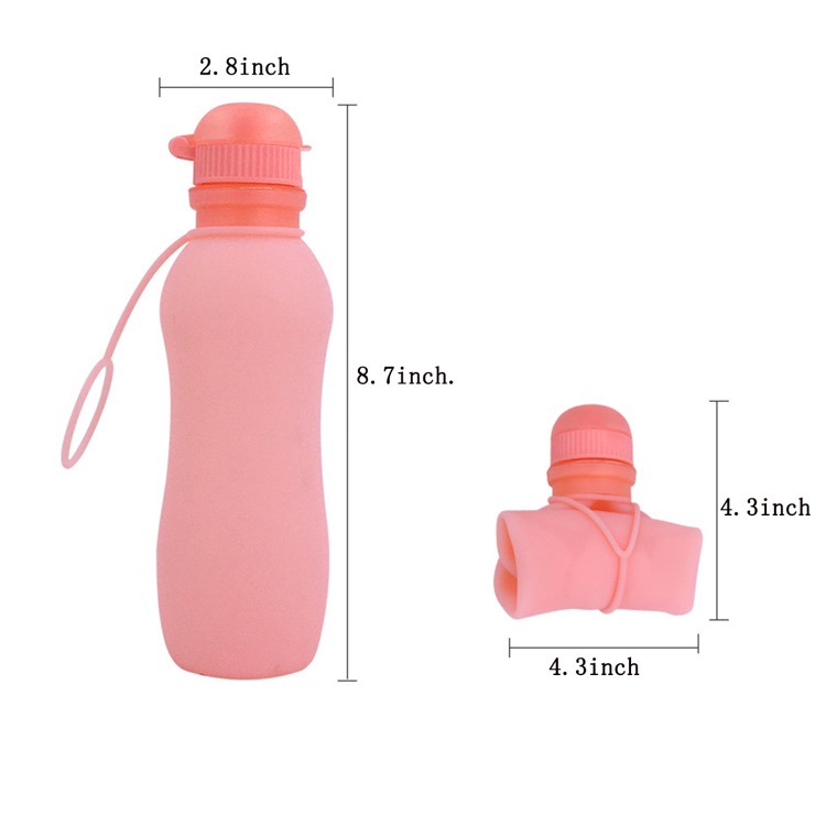 17oz Portable sports silicone roll cup 2
