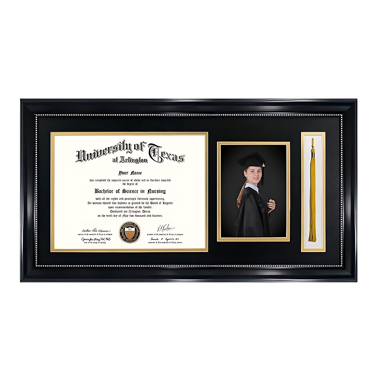 Wooden Frame with Tassel Stand for Certificates & Photos 3