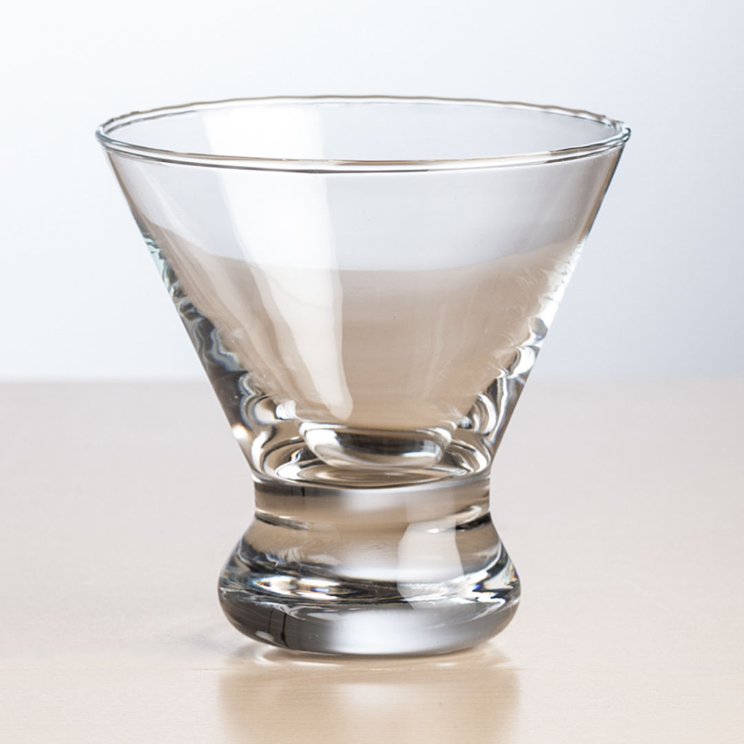 Brisbane Stemless Martini - 8oz - Deep Etch 1