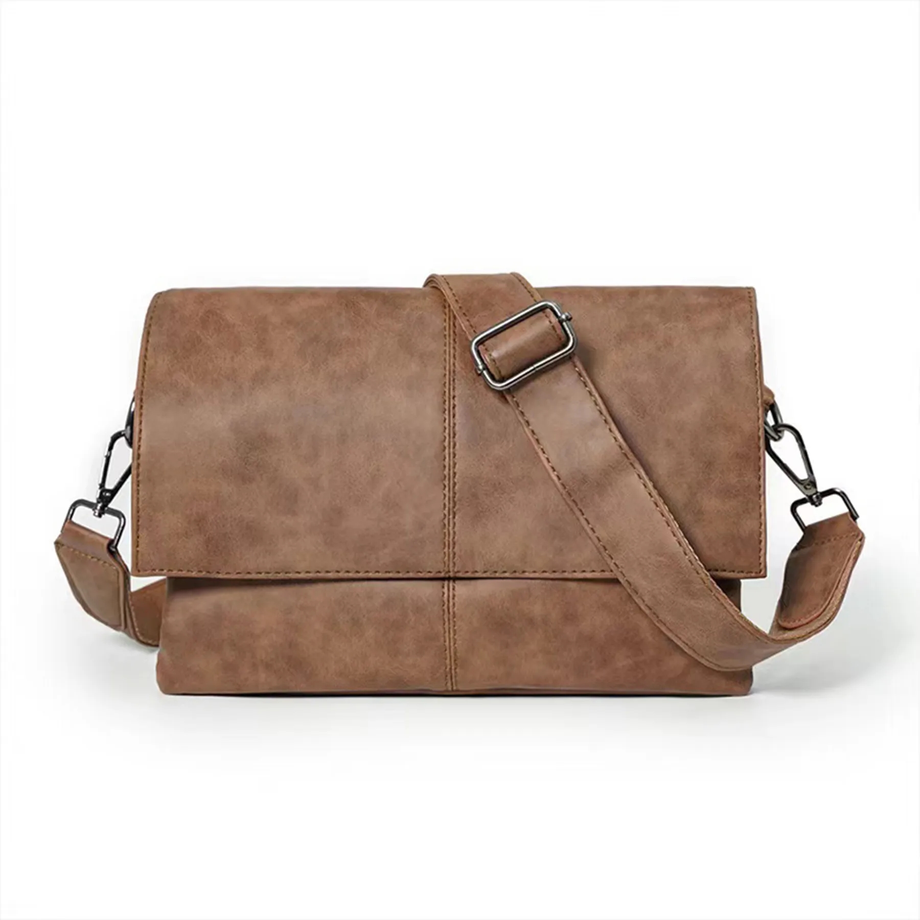 Leather Messenger Bag Men And Women 2