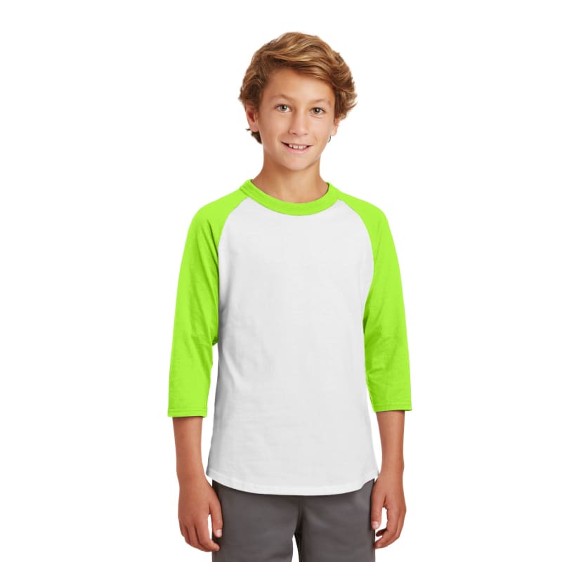 Sport-Tek Youth Colorblock Raglan Jersey. 23