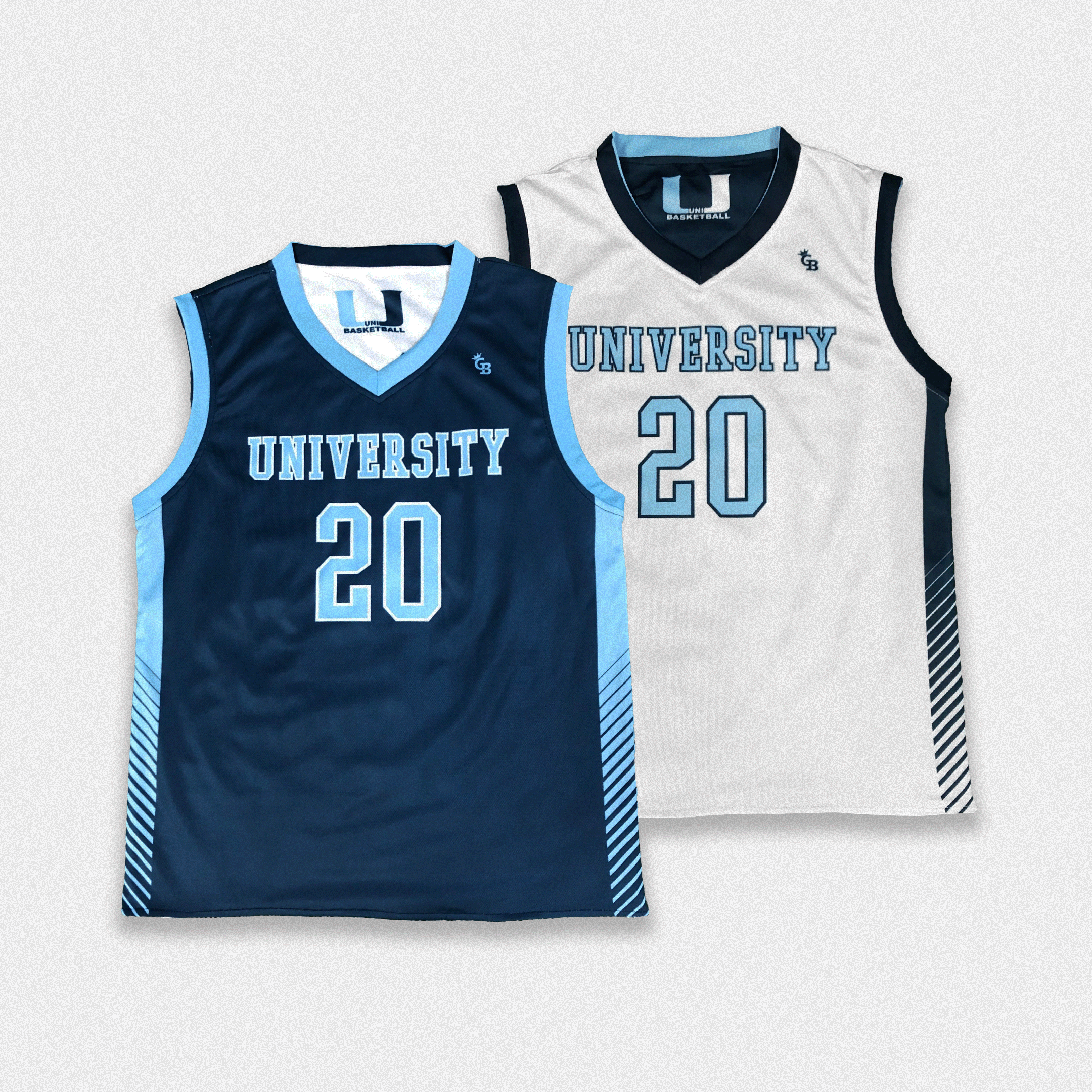 Reversible V-Neck Basketball Jersey 3