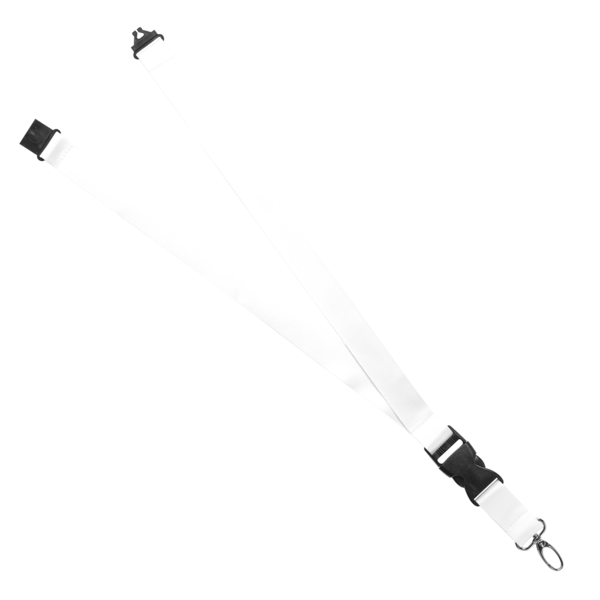 IMPORT Maverick 1" Dye-Sublimated Lanyard w/ Slide Buckle Release, Silver Metal Oval & Convenience Release 2