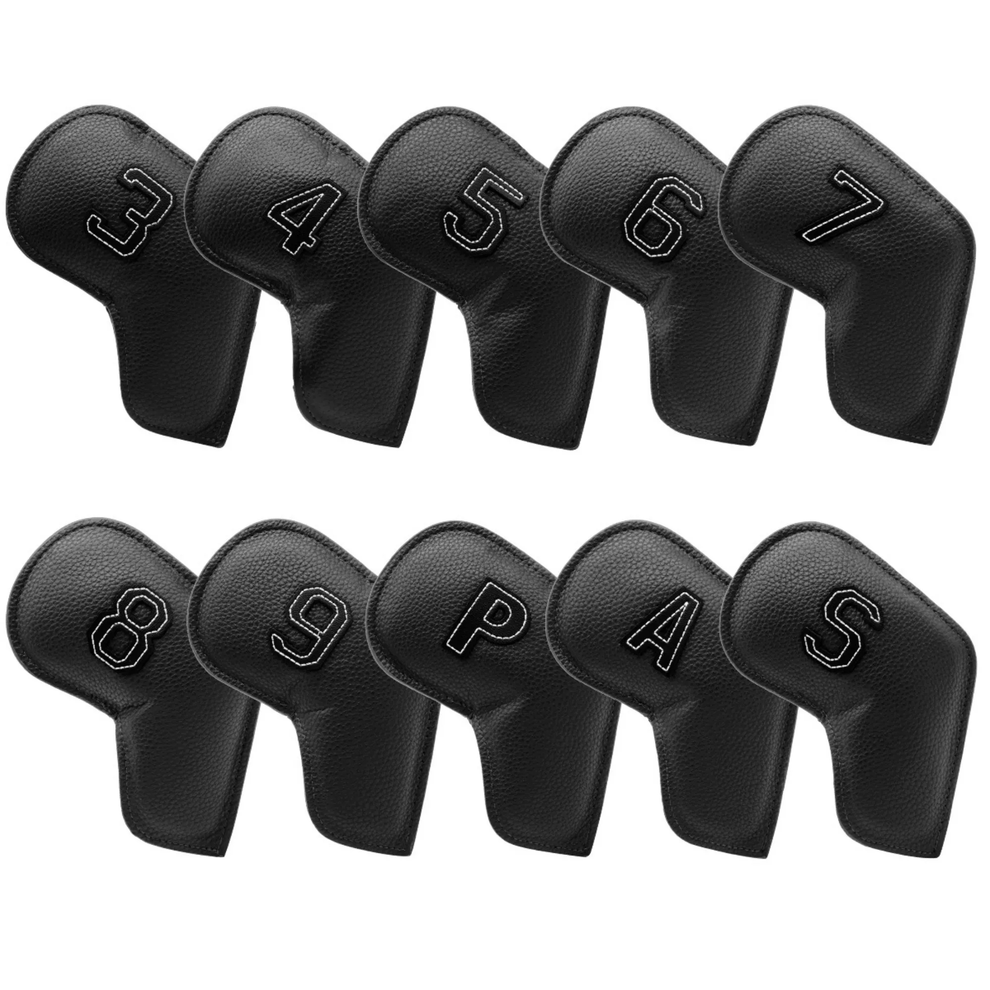 Leather 10 PCS 1 Set Golf Iron Headcovers MOQ50 1