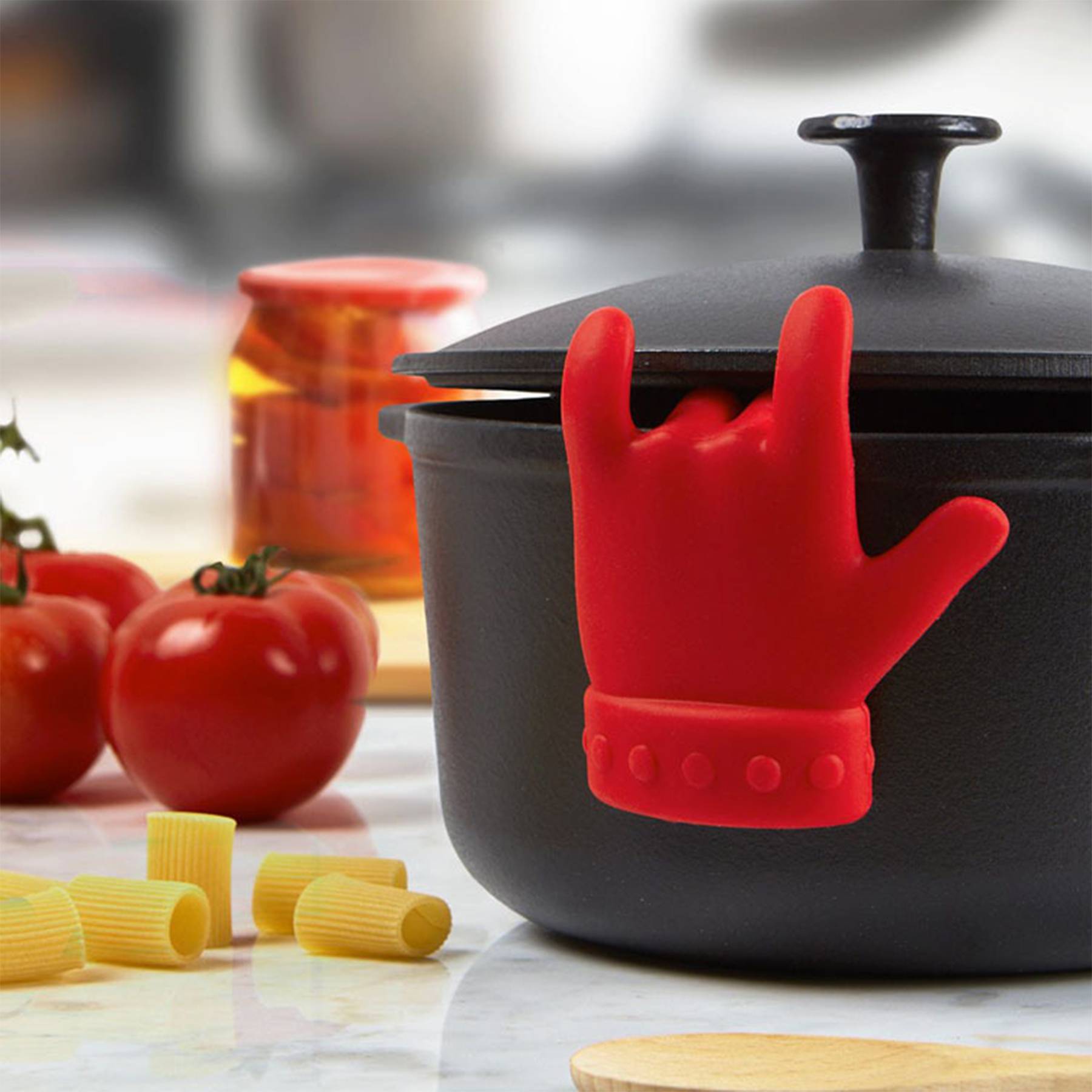 Silicone finger shape anti-spill rack 2