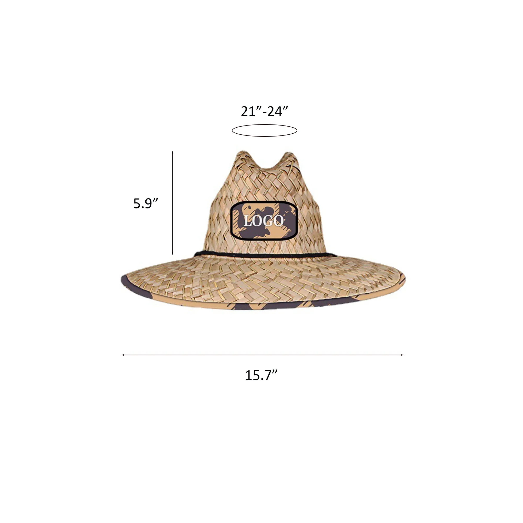 Lifeguard Straw Hat w/ Large Birm MOQ 100 PCS 4