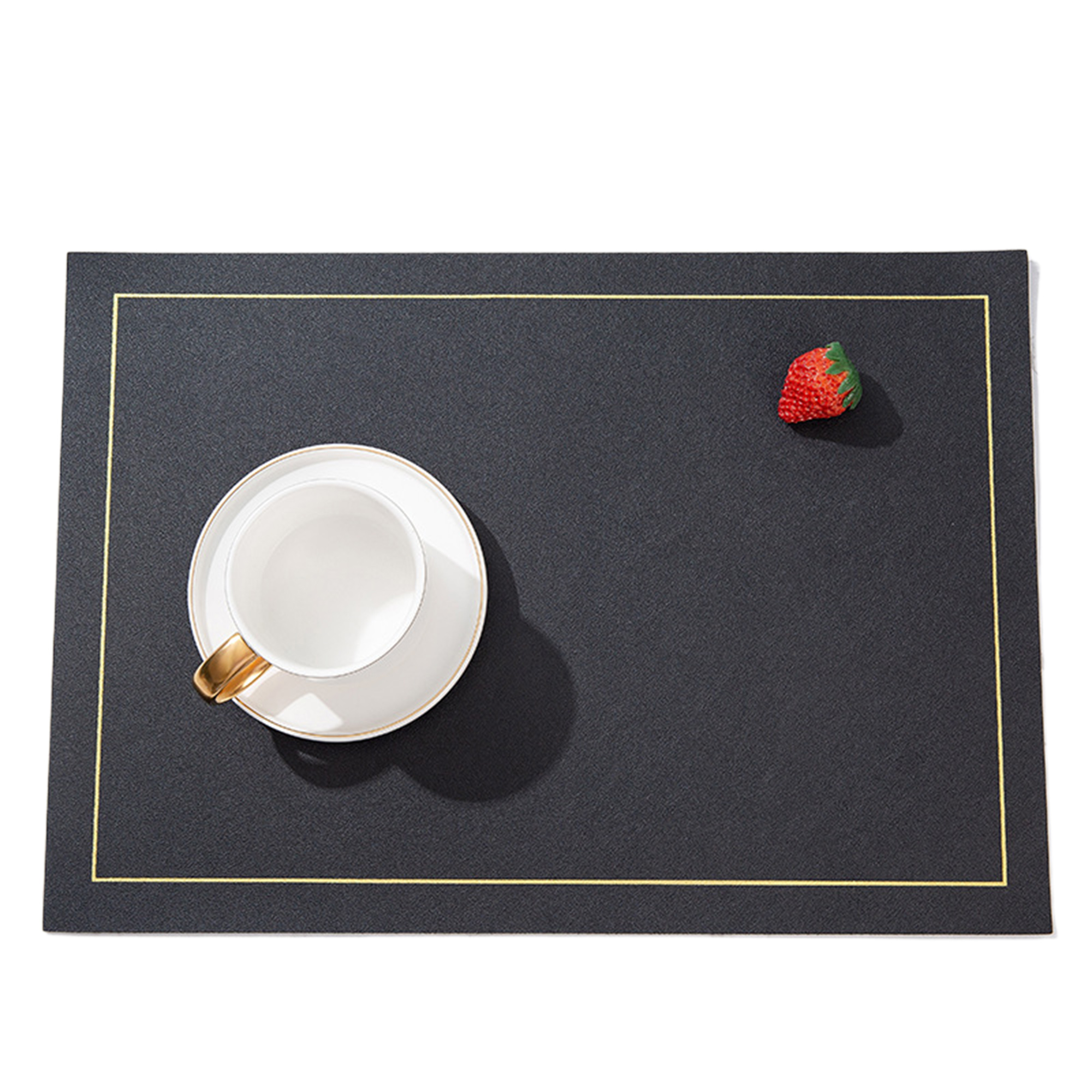 Waterproof Solid PU Leather Dining Mats 5