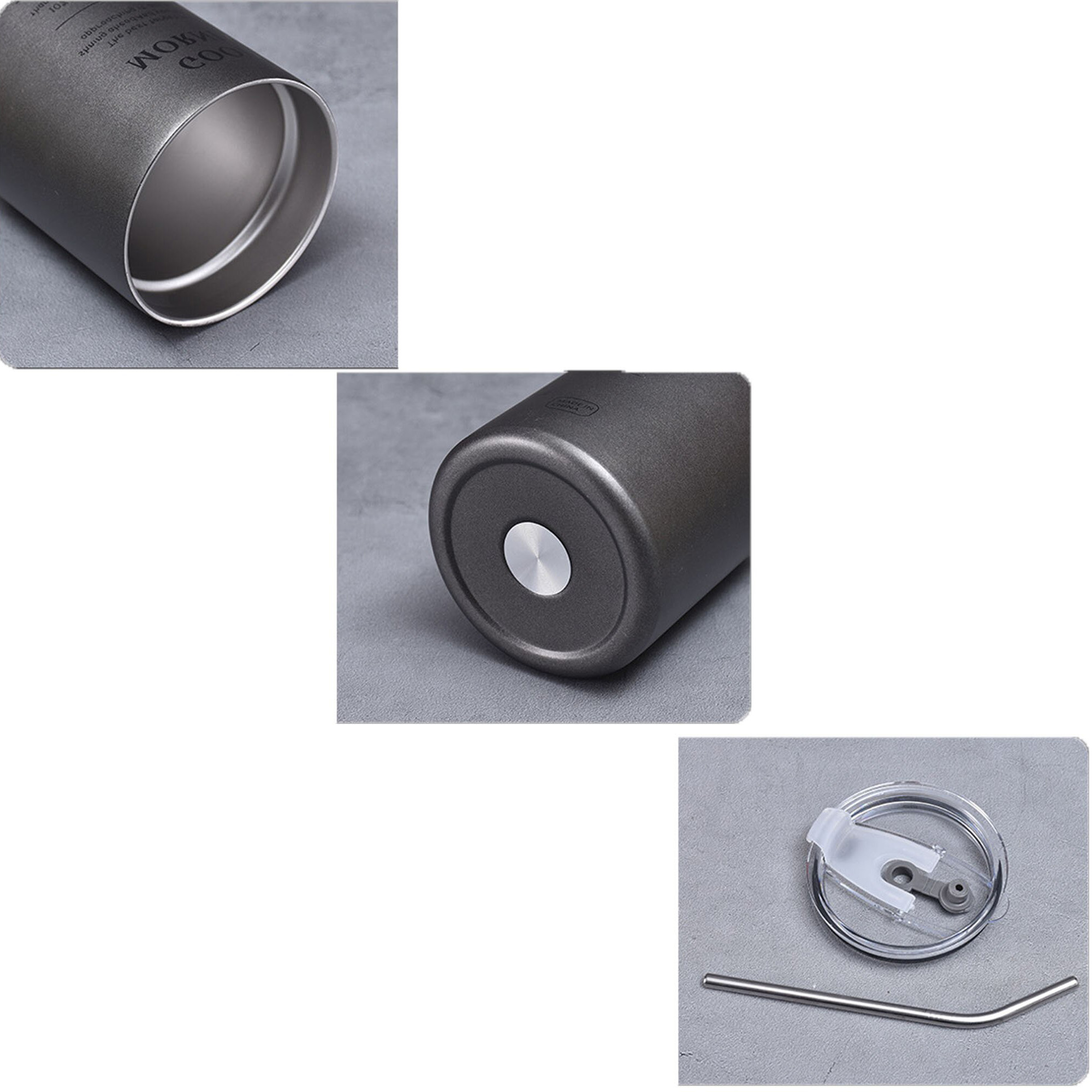 Stainless Steel Straw Thermos Mug 1