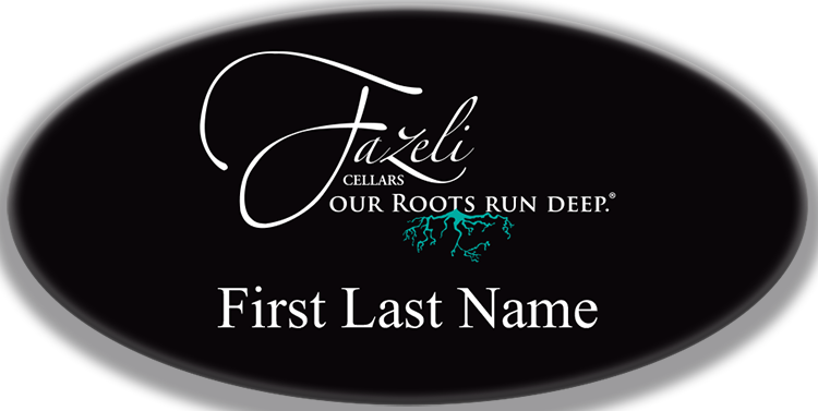Cyclops Economy Full Color name badge oval. 1.5 x 3" 2
