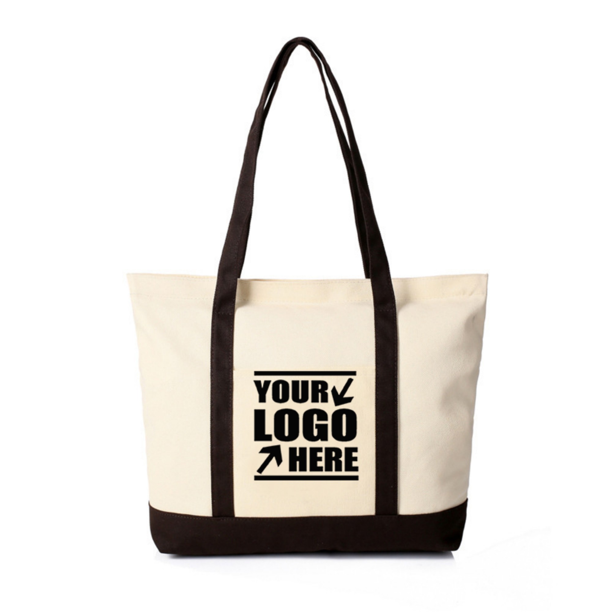 Large Capacity Portable Canvas Tote Bag, custom tote bag with logo imprint 1