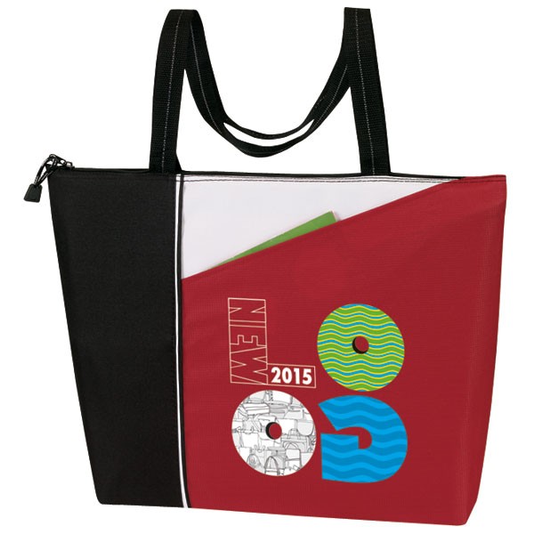 "Slant" All Purpose Zippered Tote Bag 3