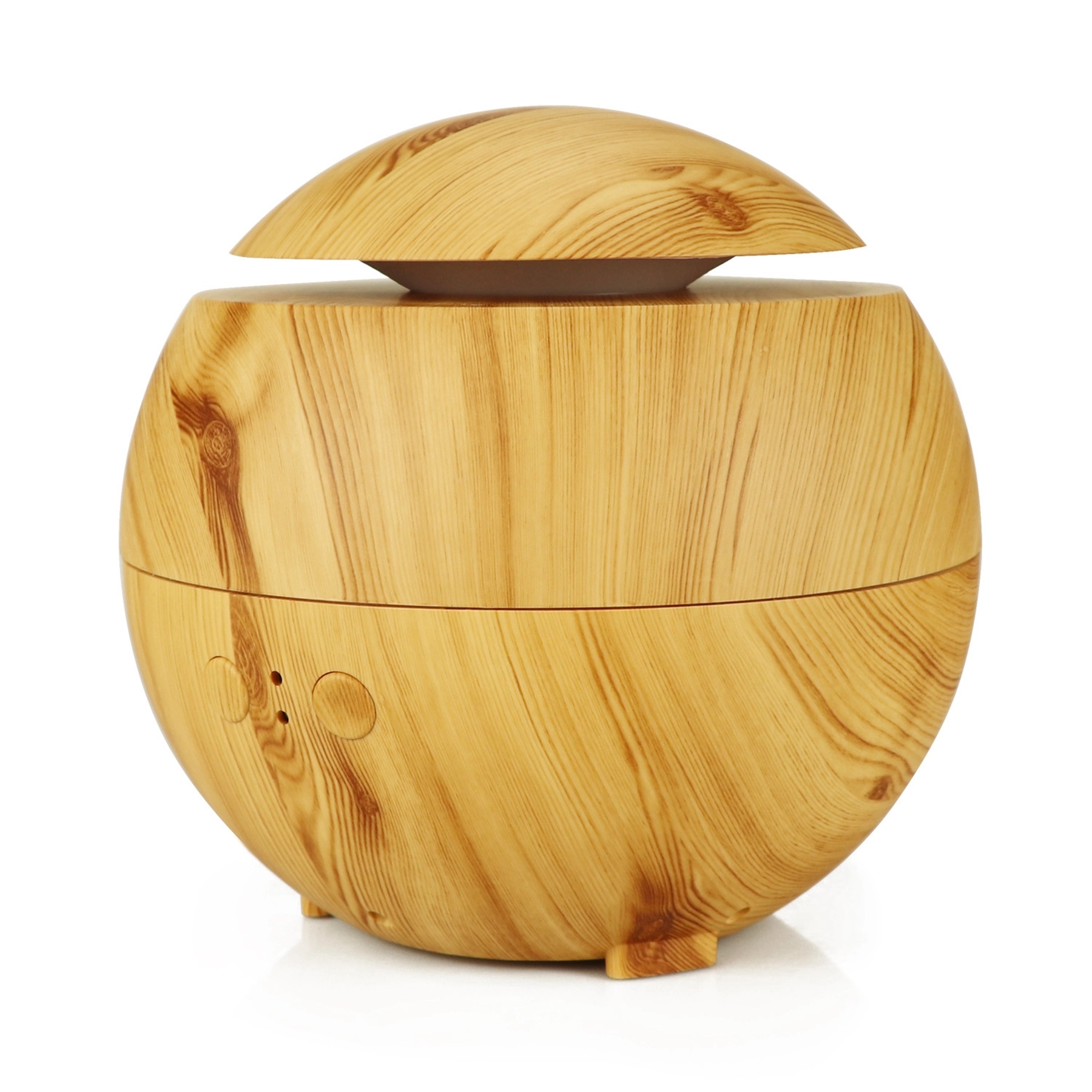 Round Wood Grain Ultrasonic Cool Mist Aroma Humidifier 2