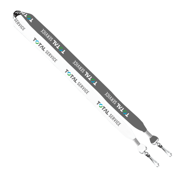 3/4" 2-Ended Dye-Sublimated Lanyard with Metal Crimp & Metal Swivel Snap Hook 6