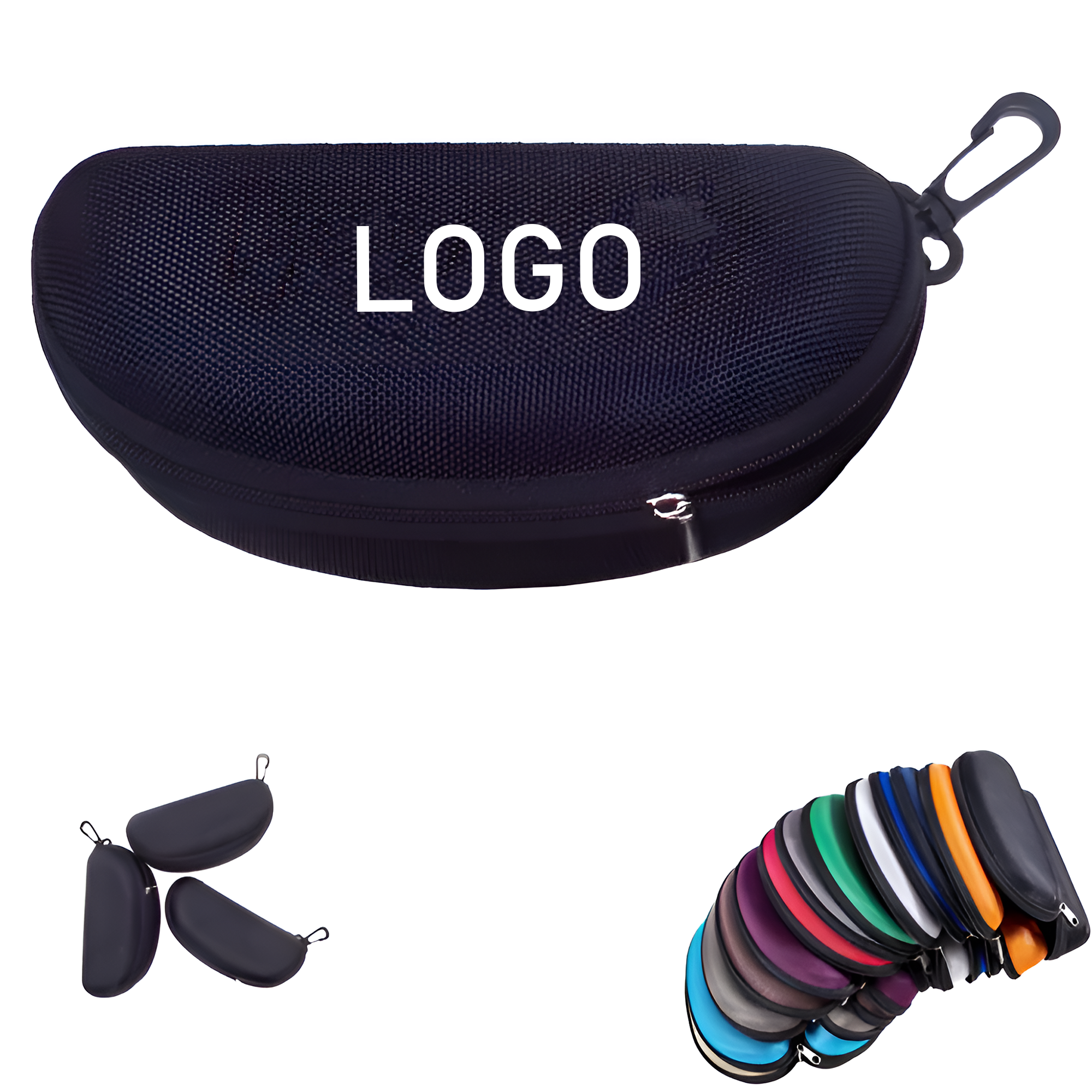Oxford Cloth EVA Sunglass Case with Hook 2