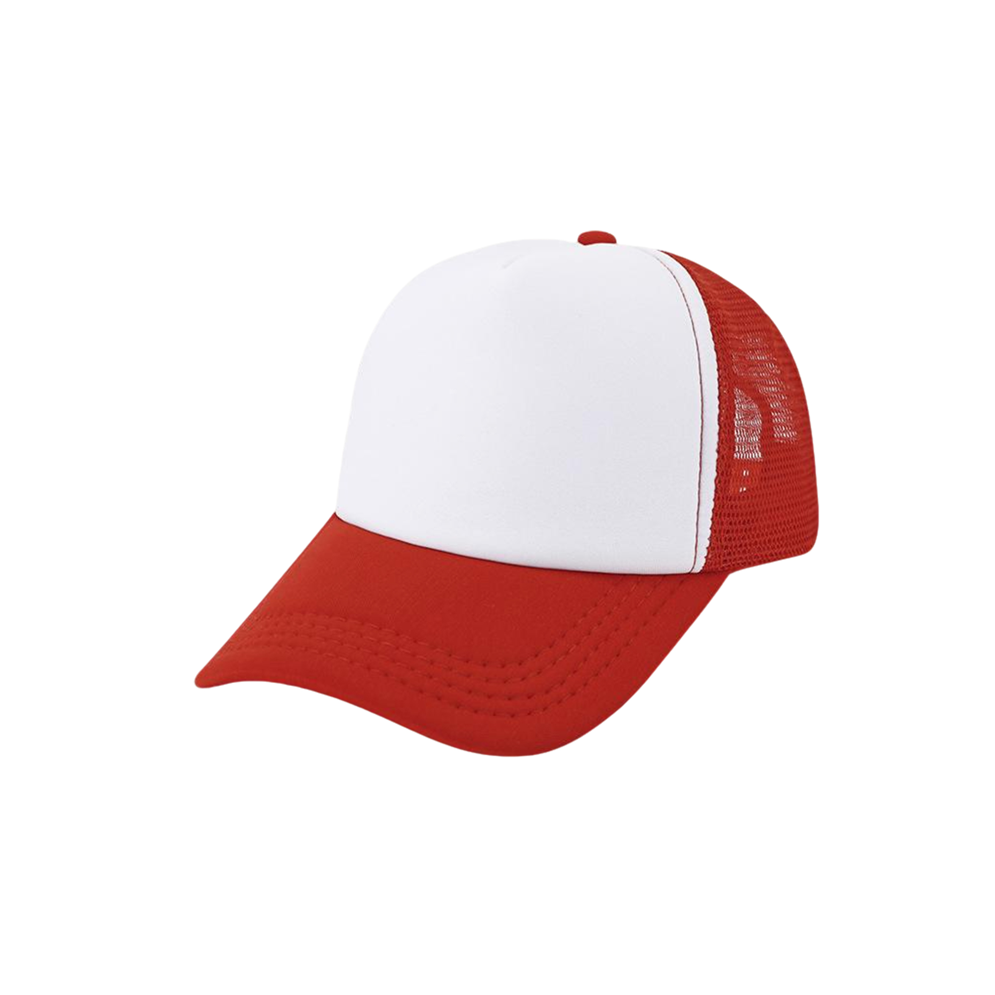 Sponge Mesh Back Trucker Cap With Plastic Snapback 15