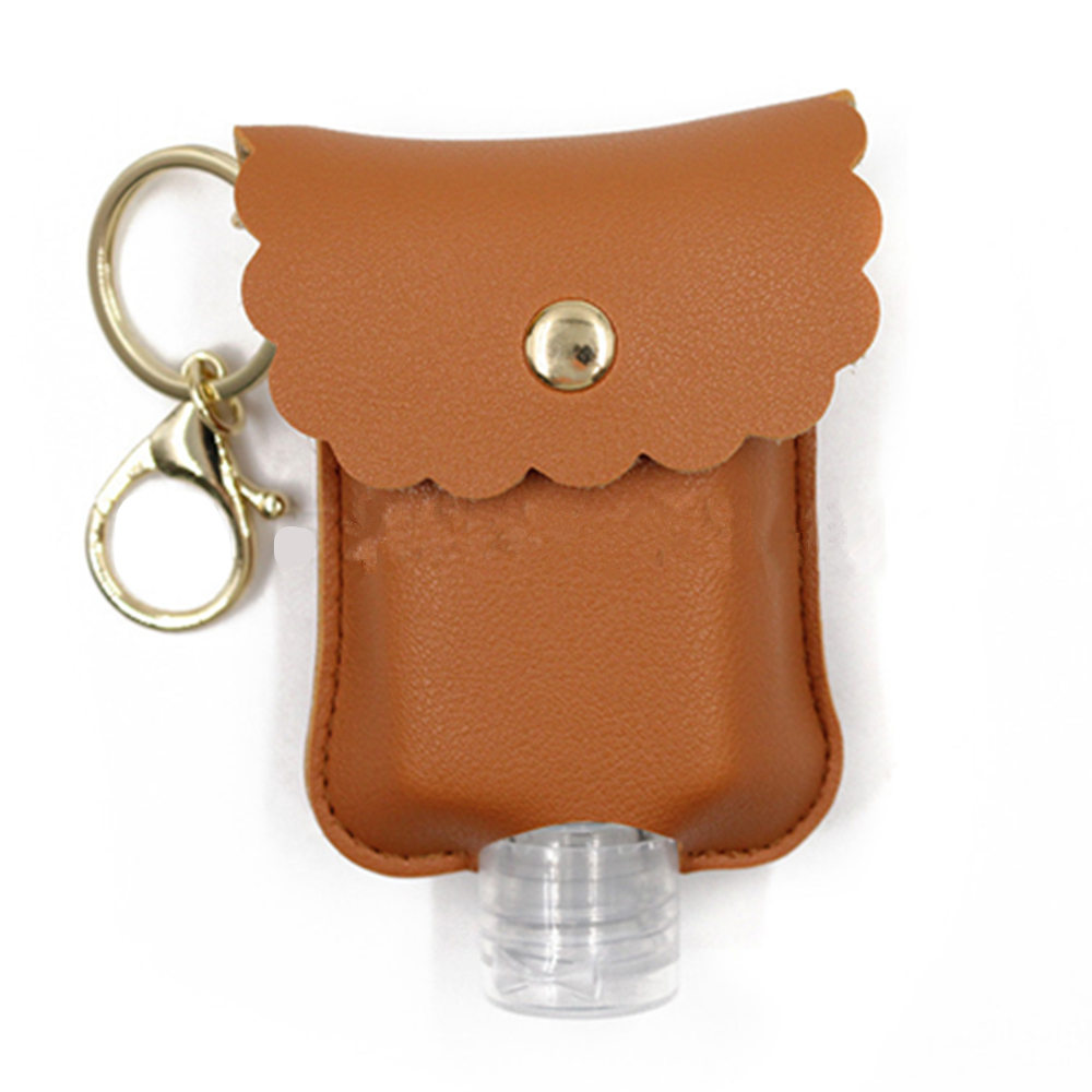 Leather Sanitizer Holder w/Key Ring 5