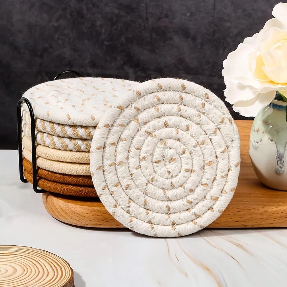 Cotton Rope Woven Cup Coasters 6