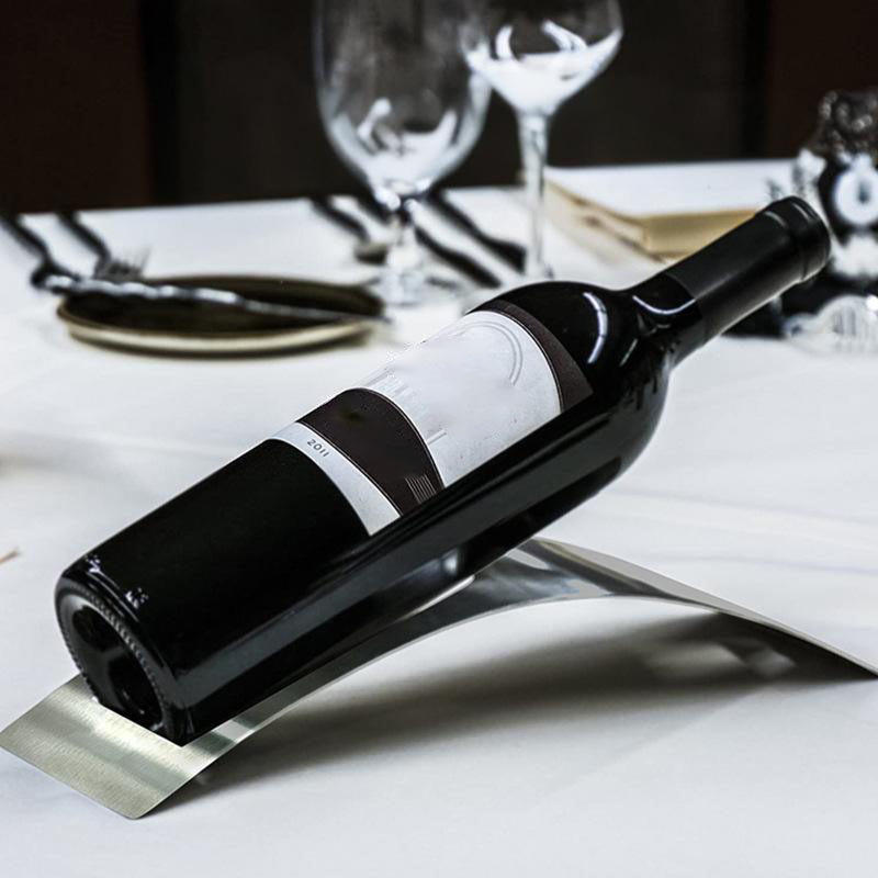 Stainless Steel Curved Wine Bottle Holder 6